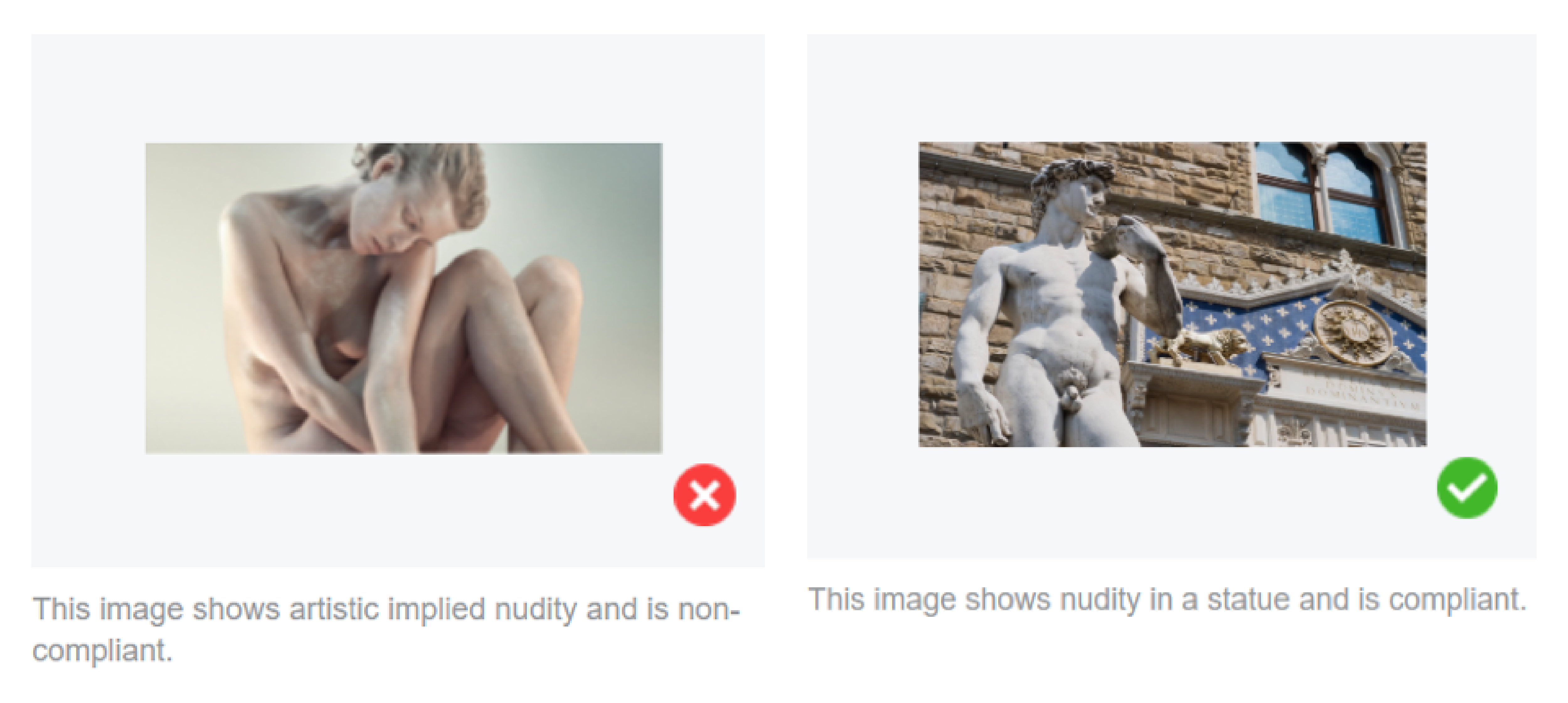 Commonly Disapproved Content: Nudity/Sexuality